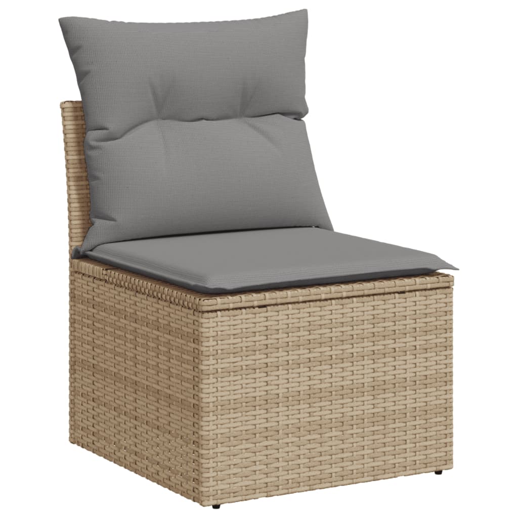 Set Divani da Giardino 6 pz con Cuscini in Polyrattan beige
