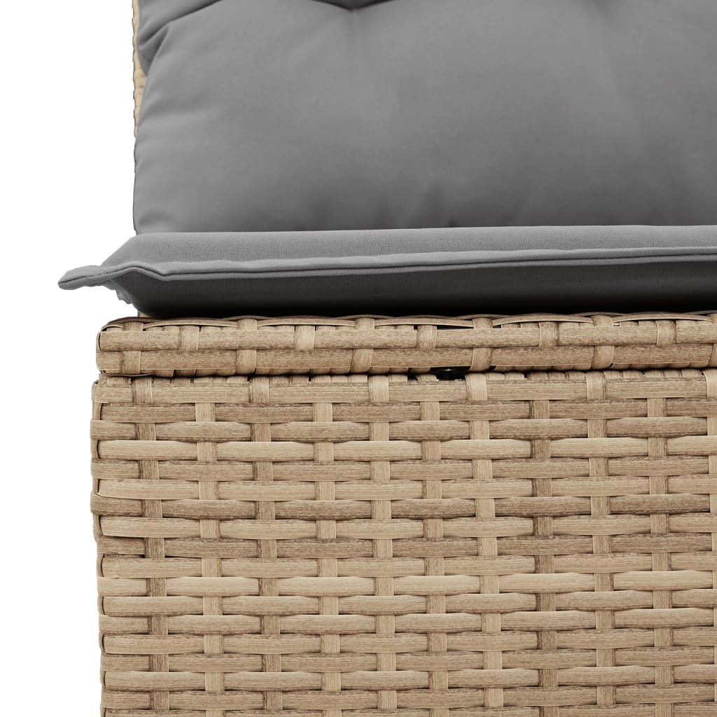 Set Divani da Giardino 6 pz con Cuscini in Polyrattan beige