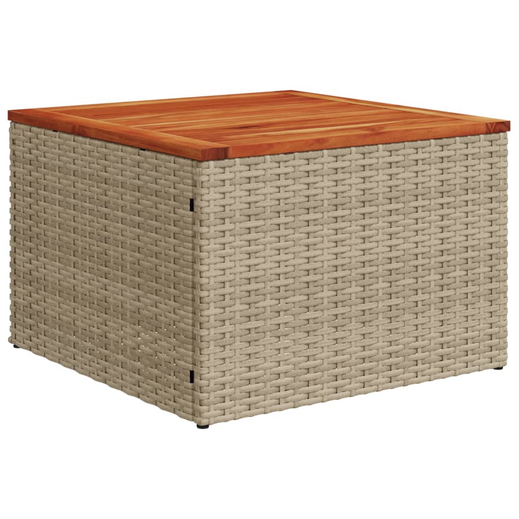 Set Divano da Giardino 5 pz con Cuscini Beige in Polyrattan