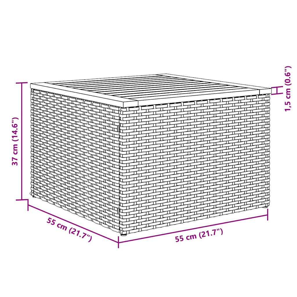 Set Divani da Giardino con Cuscini 7pz Nero Polyrattan