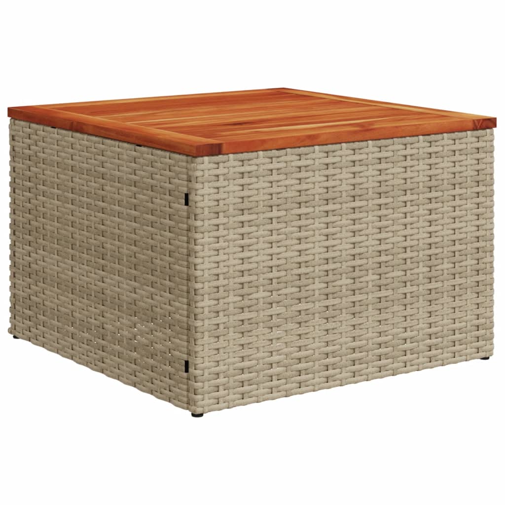 Set Divano da Giardino 5 pz con Cuscini Beige in Polyrattan