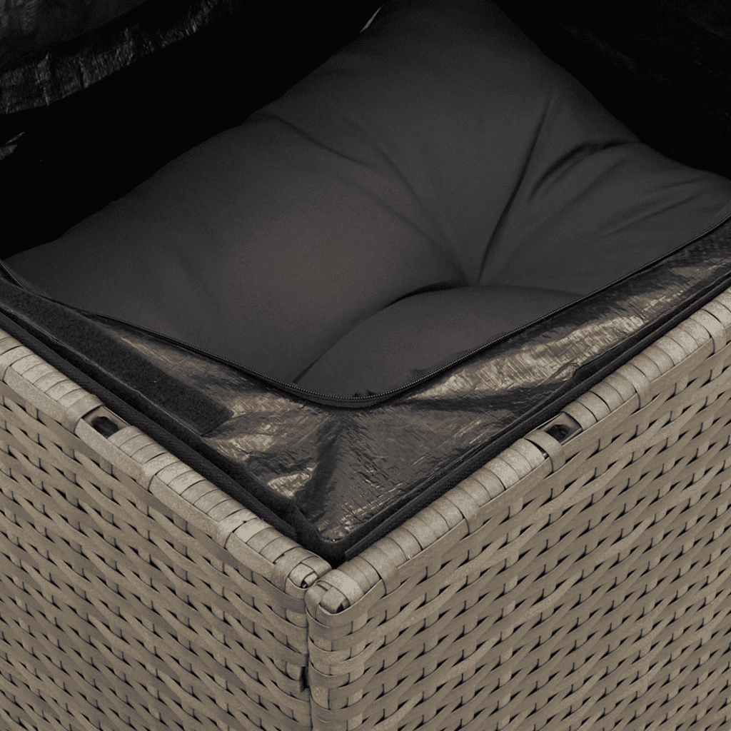 Salotto da giardino modulare 8 pz in polyrattan grigio