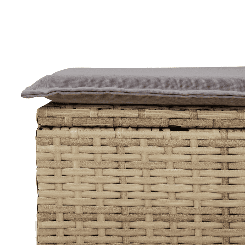 Salotto da giardino 6 pz beige in rattan PE con cuscini 3