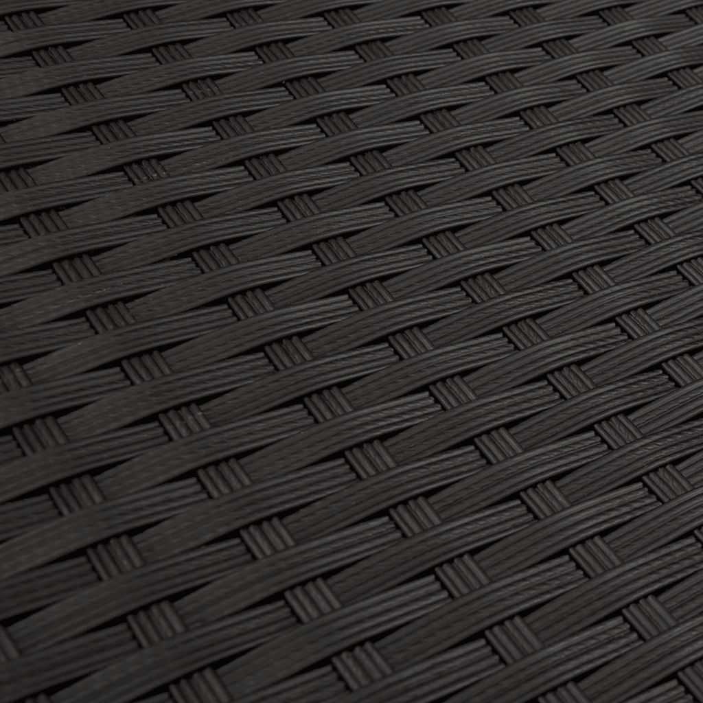 Set Divani da Giardino 5 pz con Cuscini in Polyrattan Nero