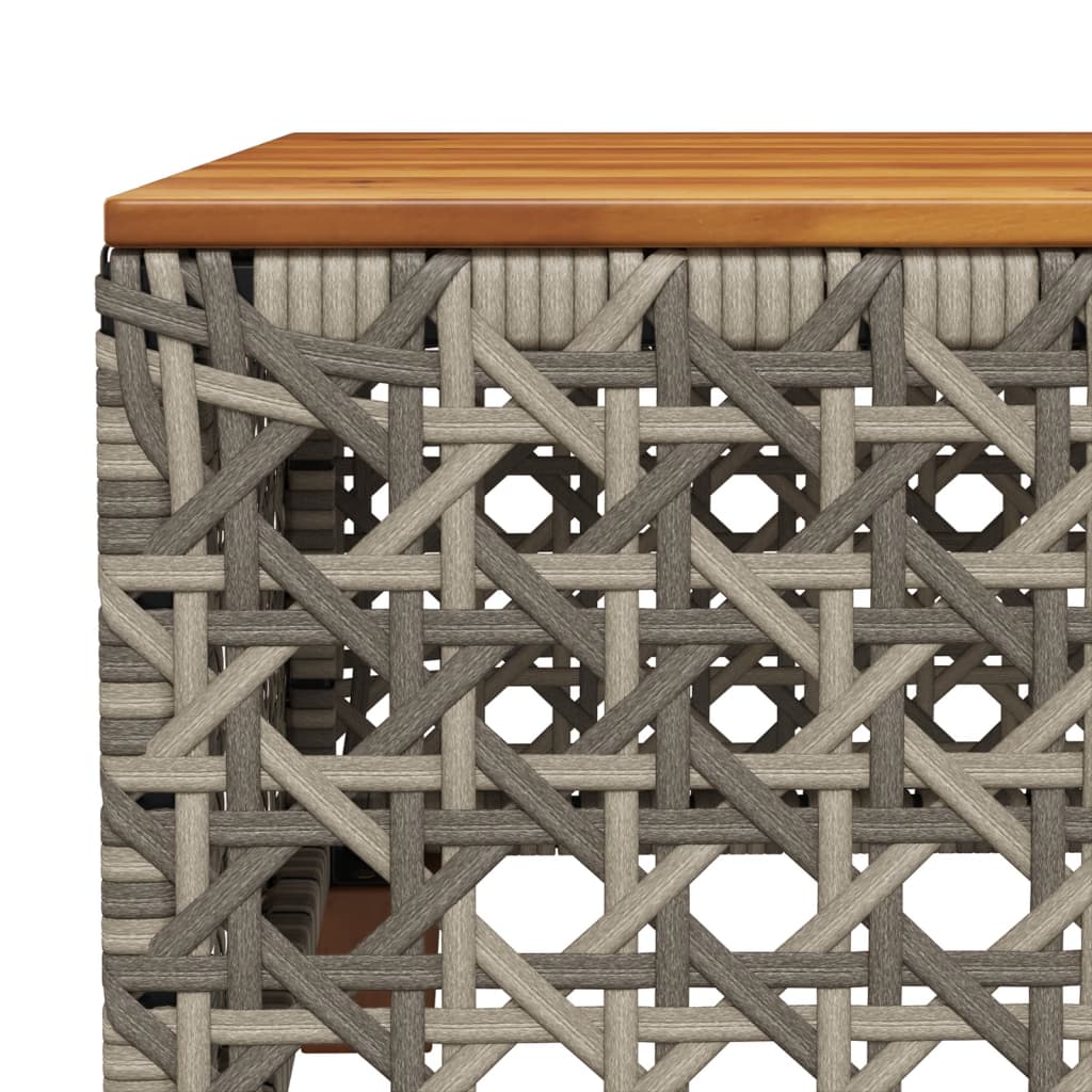 Set Divano da Giardino 5 pz con Cuscini Grigio in Polyrattan