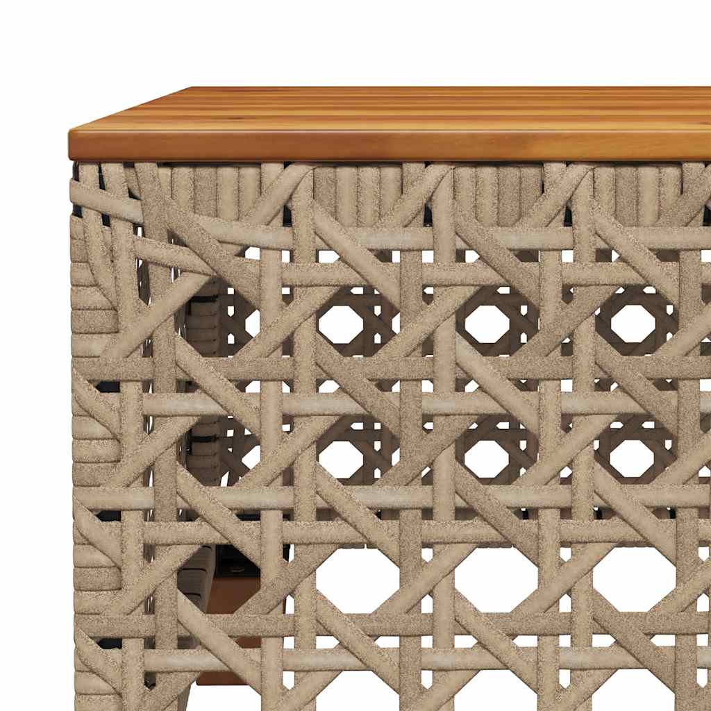 Set Divano da Giardino 5 pz con Cuscini Beige in Polyrattan