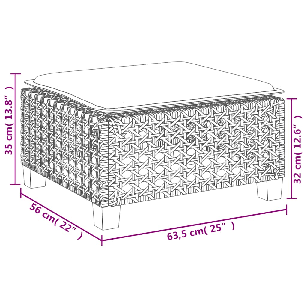 Set Divano da Giardino 5 pz con Cuscini Beige in Polyrattan