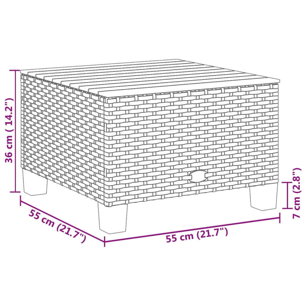 Set Divano da Giardino 6 pz con Cuscini Grigio in Polyrattan