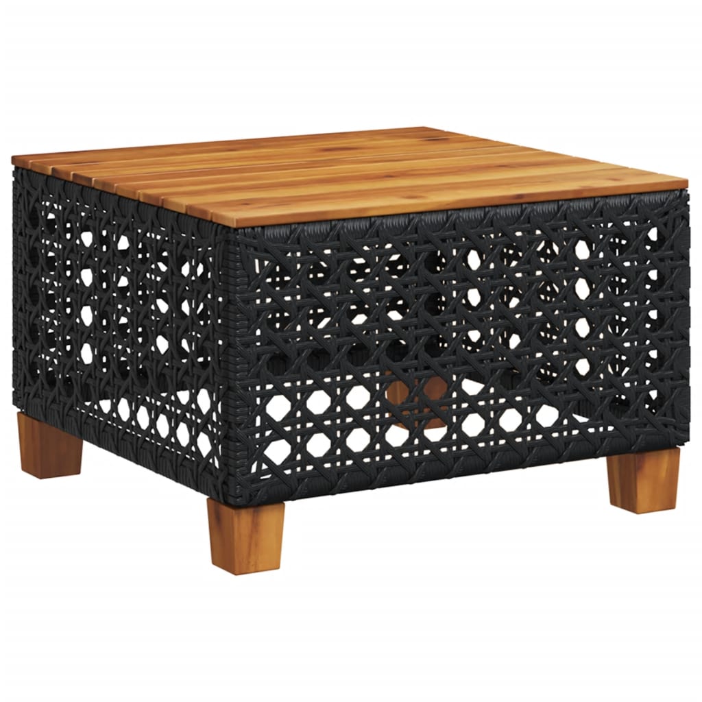 Set Divano da Giardino 6 pz con Cuscini Nero in Polyrattan