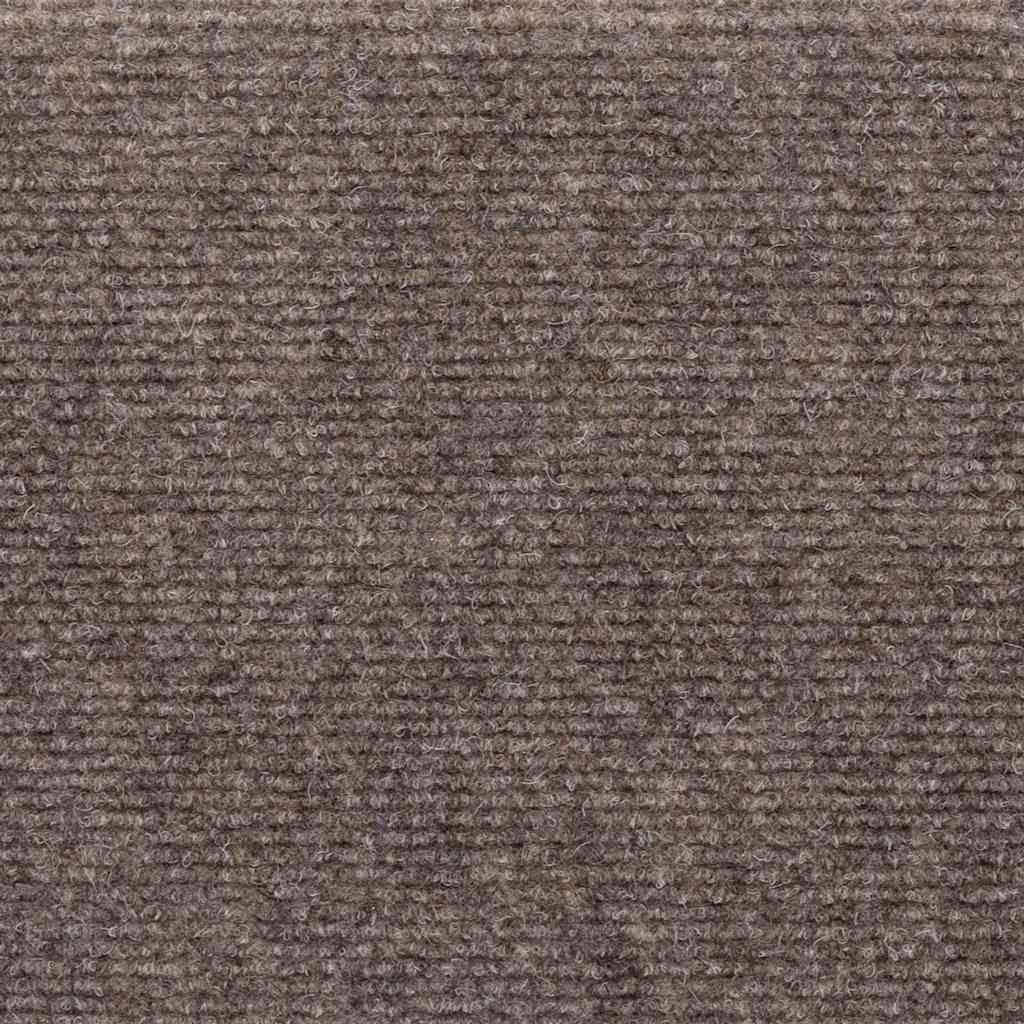 Tappetini per scale autoadesivi 15 pz 65x21x4 cm beige bordo rettangolare