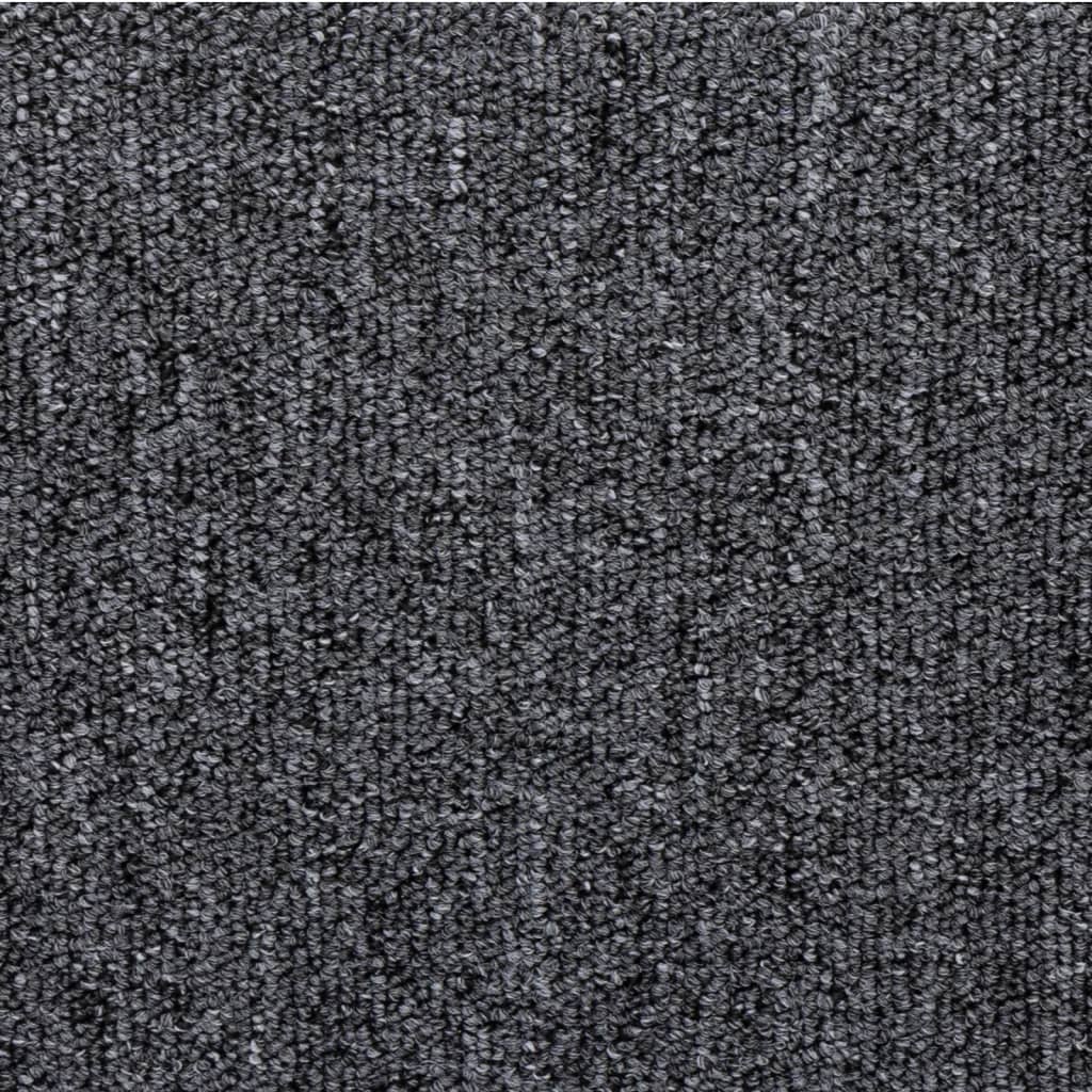 Tappetini per scale 15 pz 65x21x4 cm Grigio scuro Bordo rettangolare