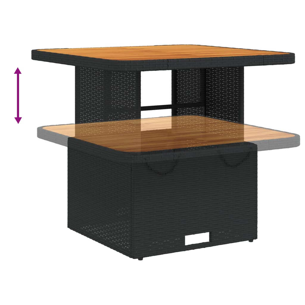 Set Divani da Giardino 2 pz con Cuscini in Polyrattan Nero