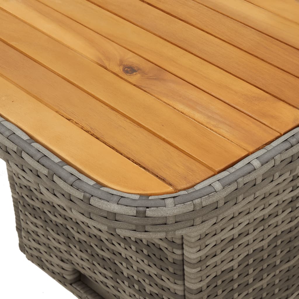 Set Divano da Giardino 2 pz con Cuscini Grigio in Polyrattan