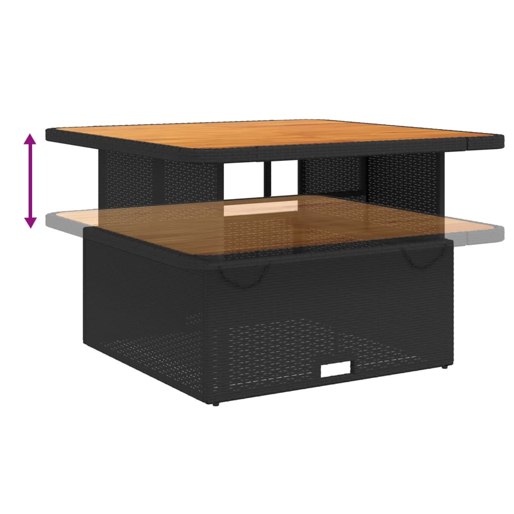 Set Divani da Giardino 2 pz con Cuscini in Polyrattan Nero