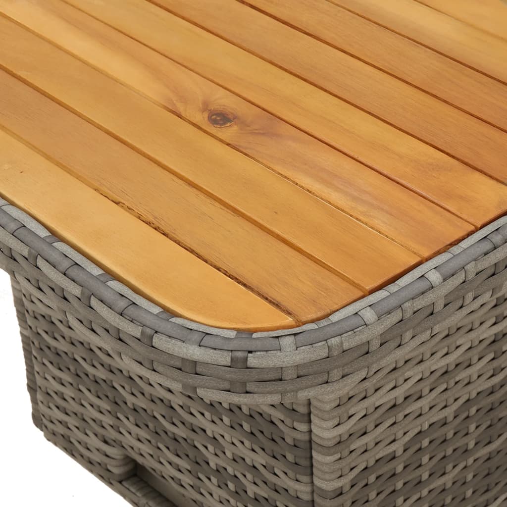 Set Divano da Giardino 2 pz con Cuscini Grigio in Polyrattan