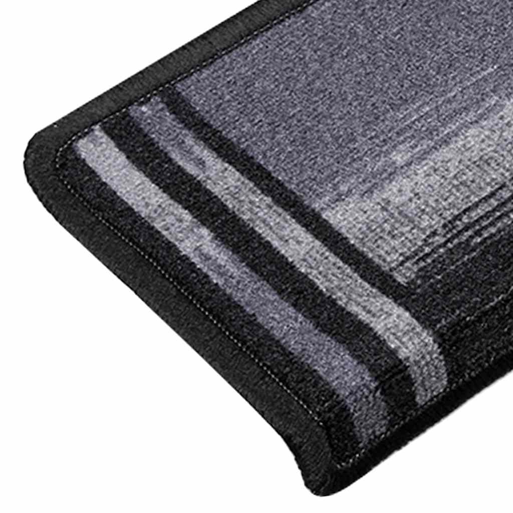 Tappetini Autoadesivi per Scale 15 pz 65x21x4 cm Neri e Grigi