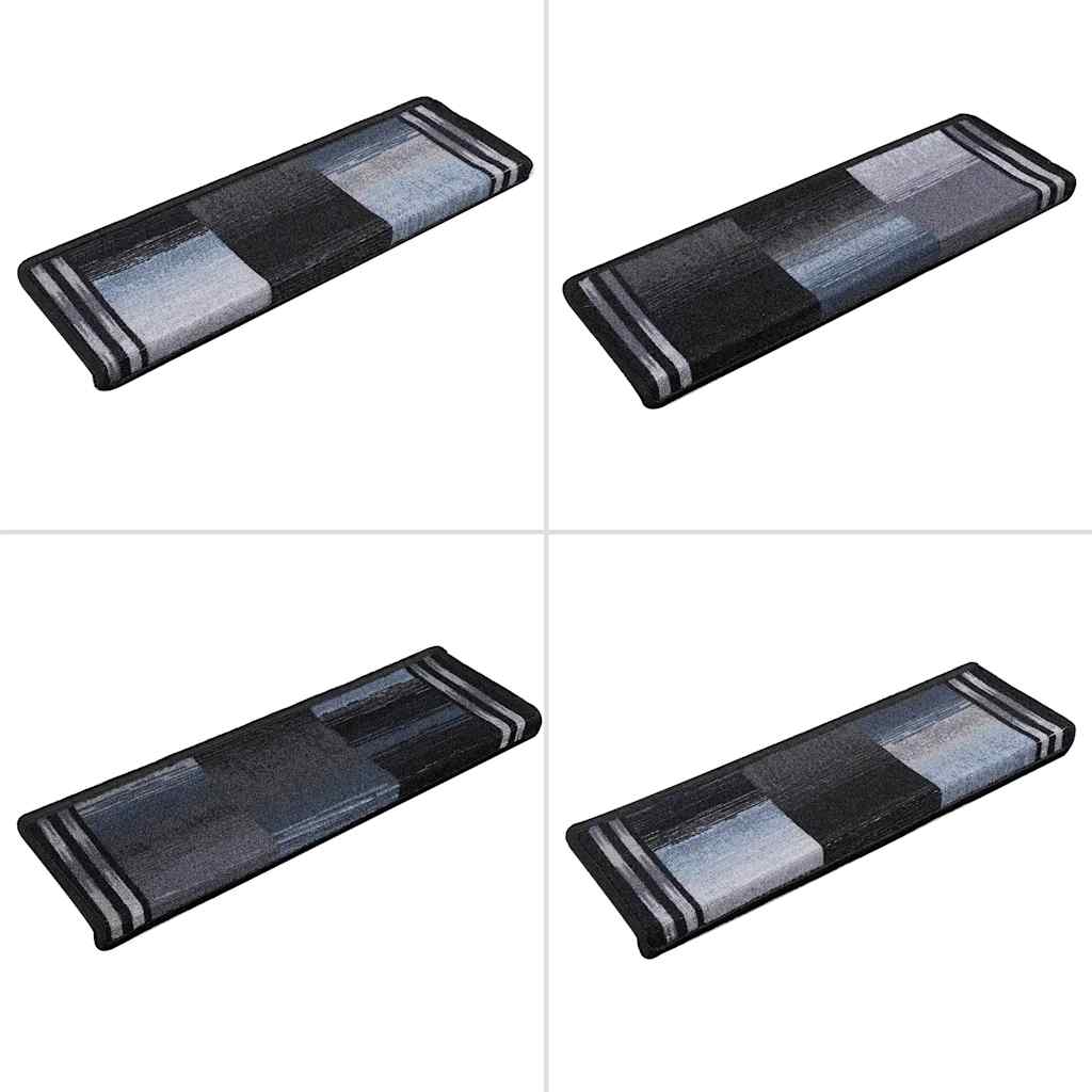 Tappetini Autoadesivi per Scale 15 pz 65x21x4 cm Neri e Grigi