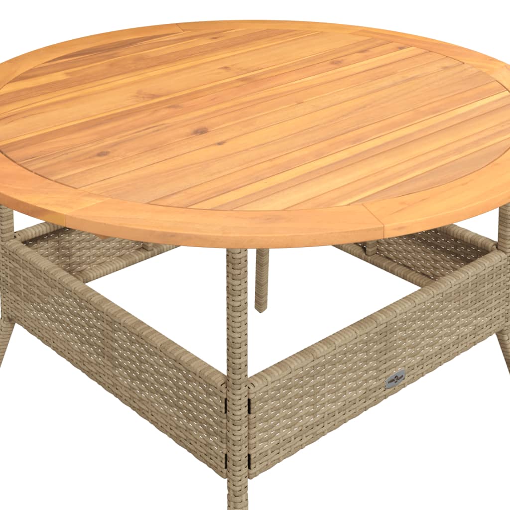Set Divani da Giardino 2 pz con Cuscini Beige in Polyrattan