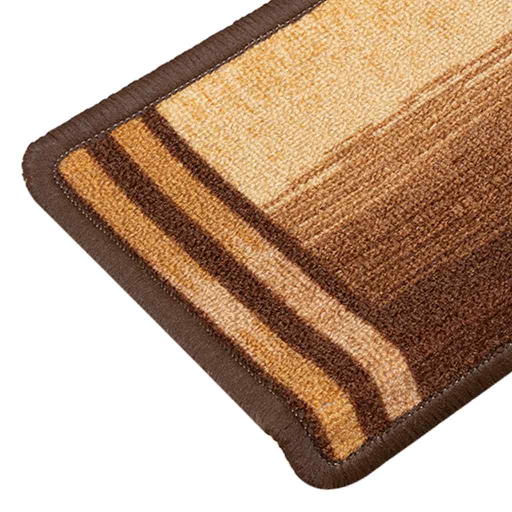 Tappetini Autoadesivi per Scale 15 pz 65x21x4 cm Marroni