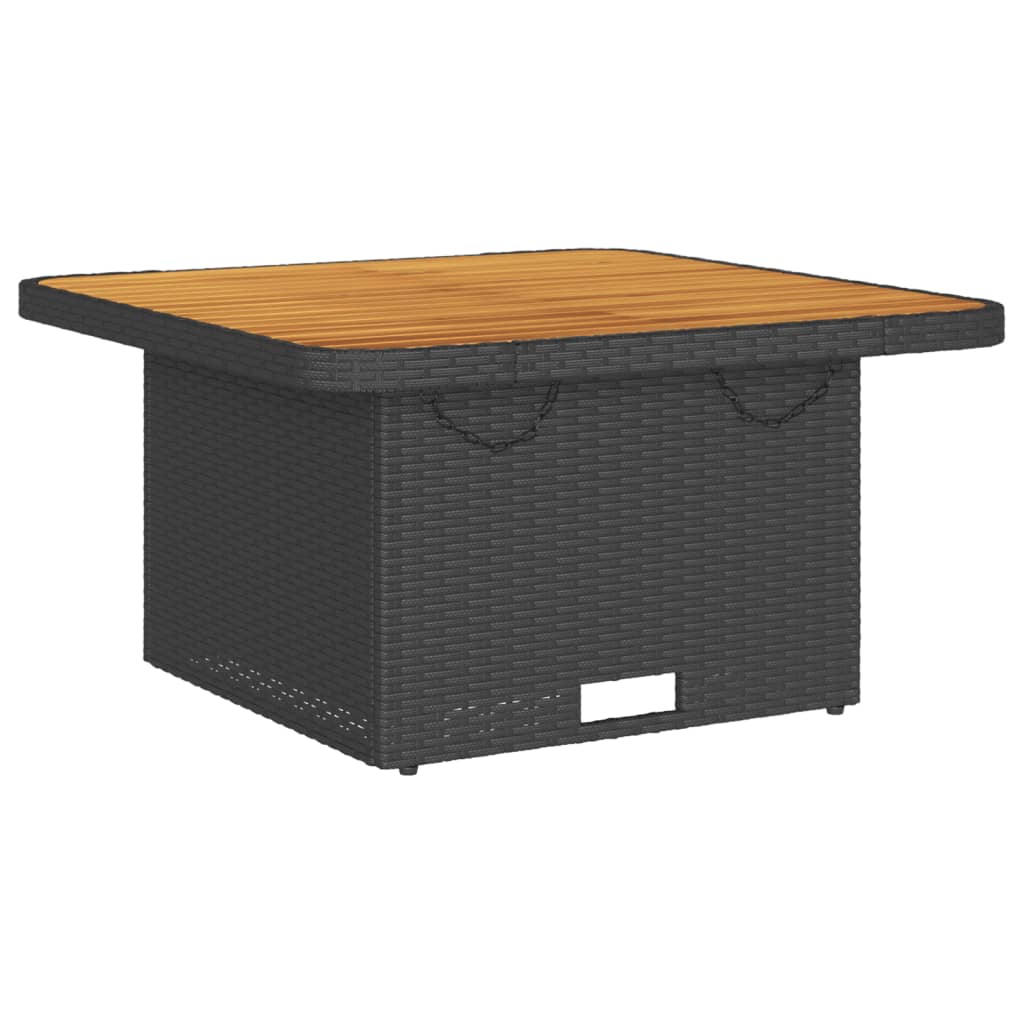 Set Divani da Giardino 4 pz con Cuscini Nero in Polyrattan