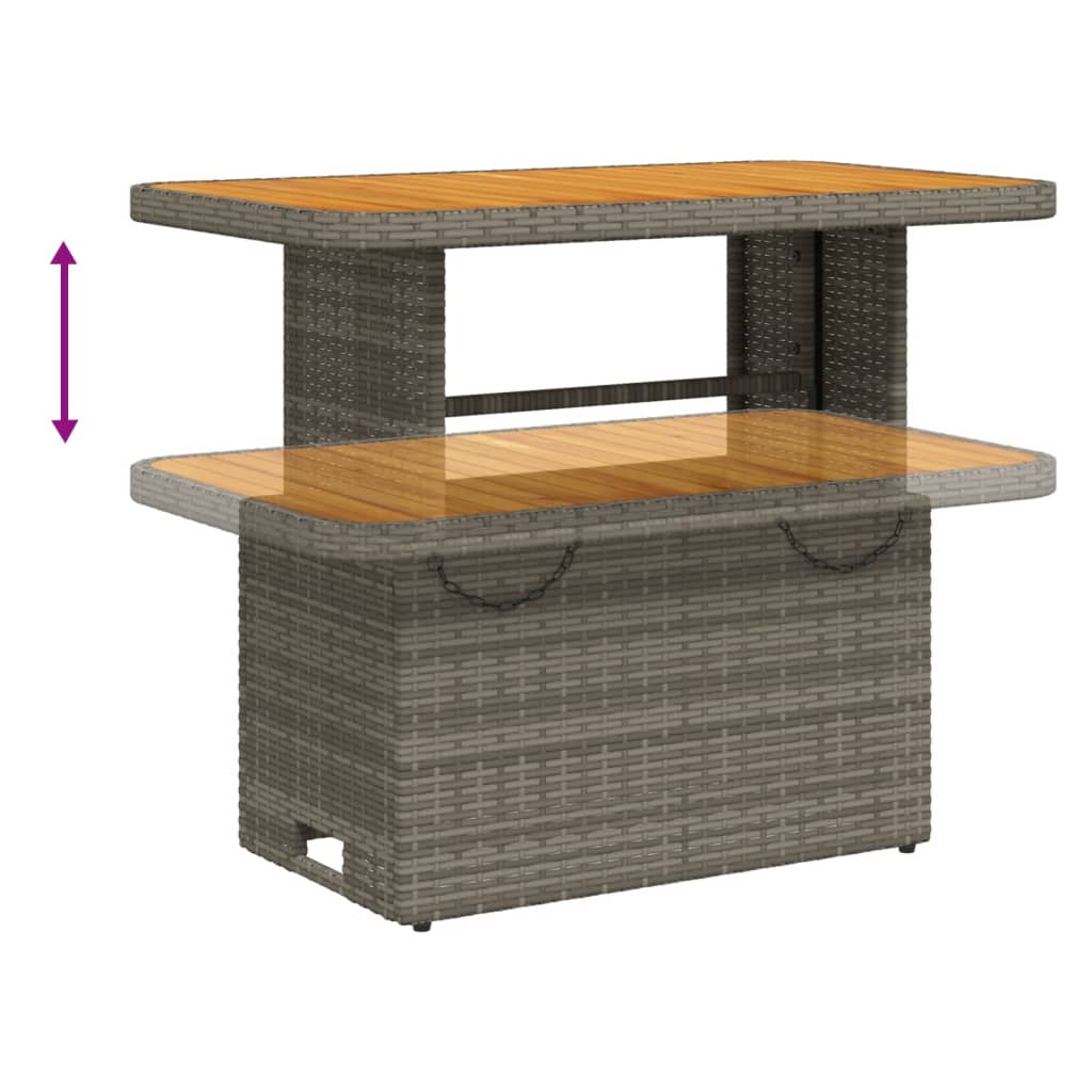 Set Divani da Giardino 5 pz con Cuscini in Polyrattan Grigio