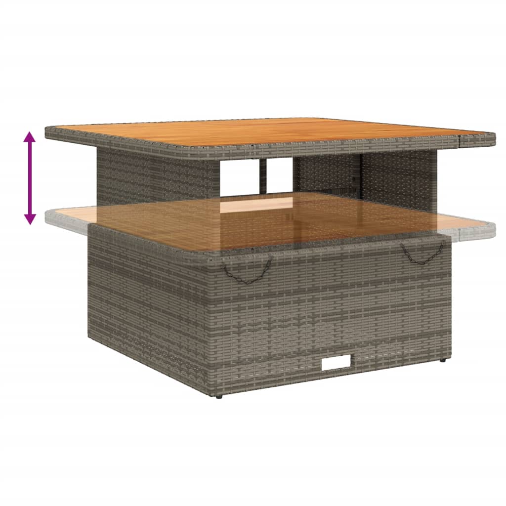 Set Divani da Giardino 3 pz con Cuscini Grigio in Polyrattan