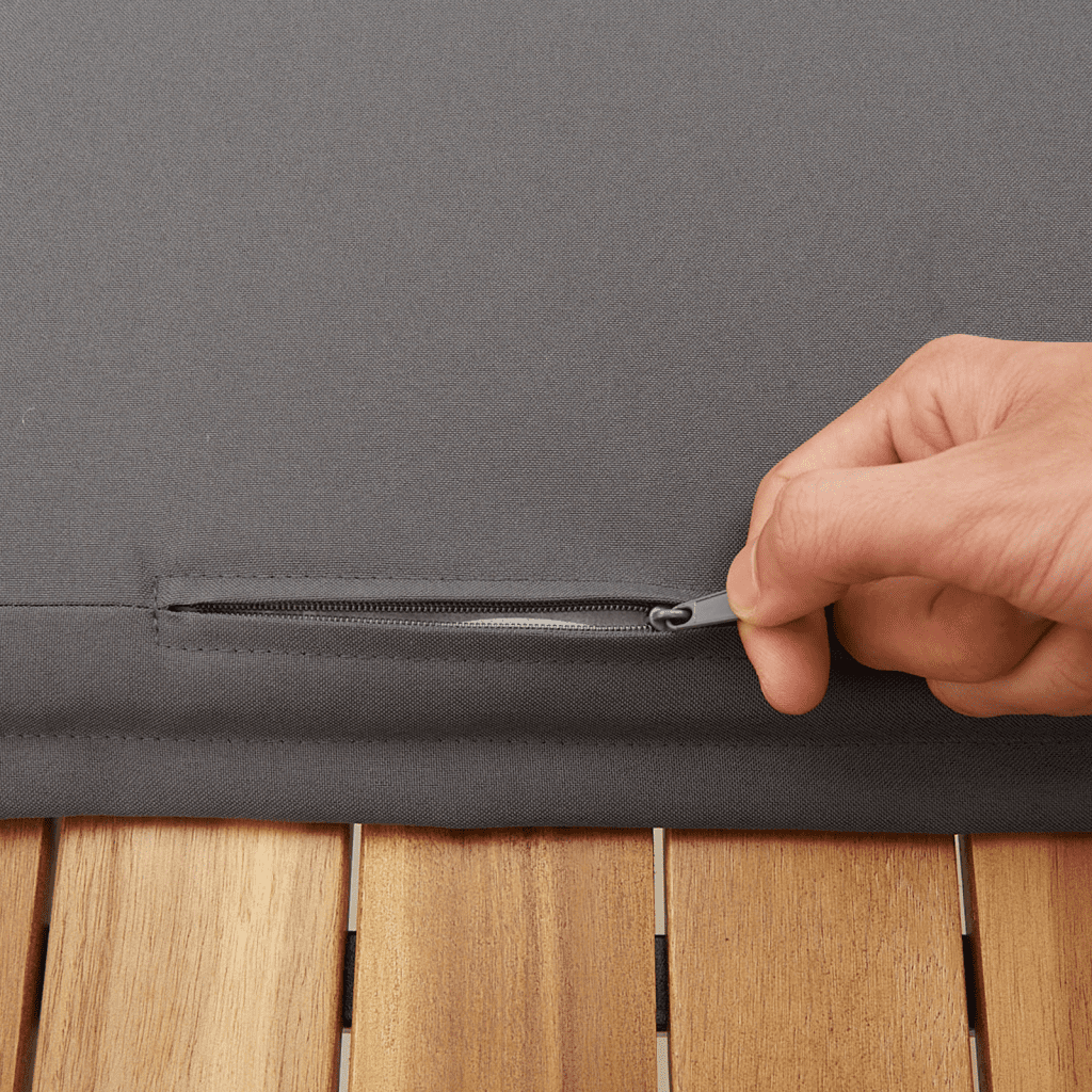 Set Divano da Giardino 6pz con Cuscini Grigio Chiaro Polyrattan