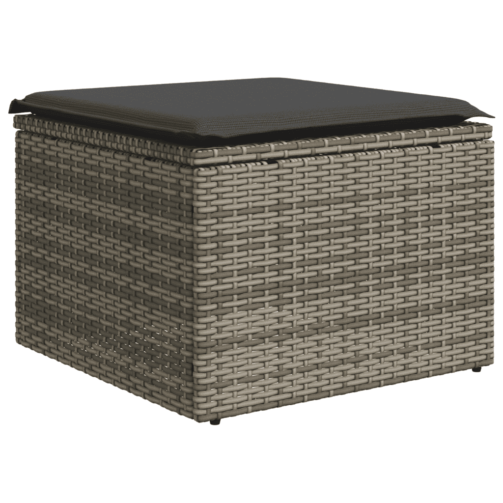 Set Divano da Giardino 6 pz con Cuscini Grigio in Polyrattan 2