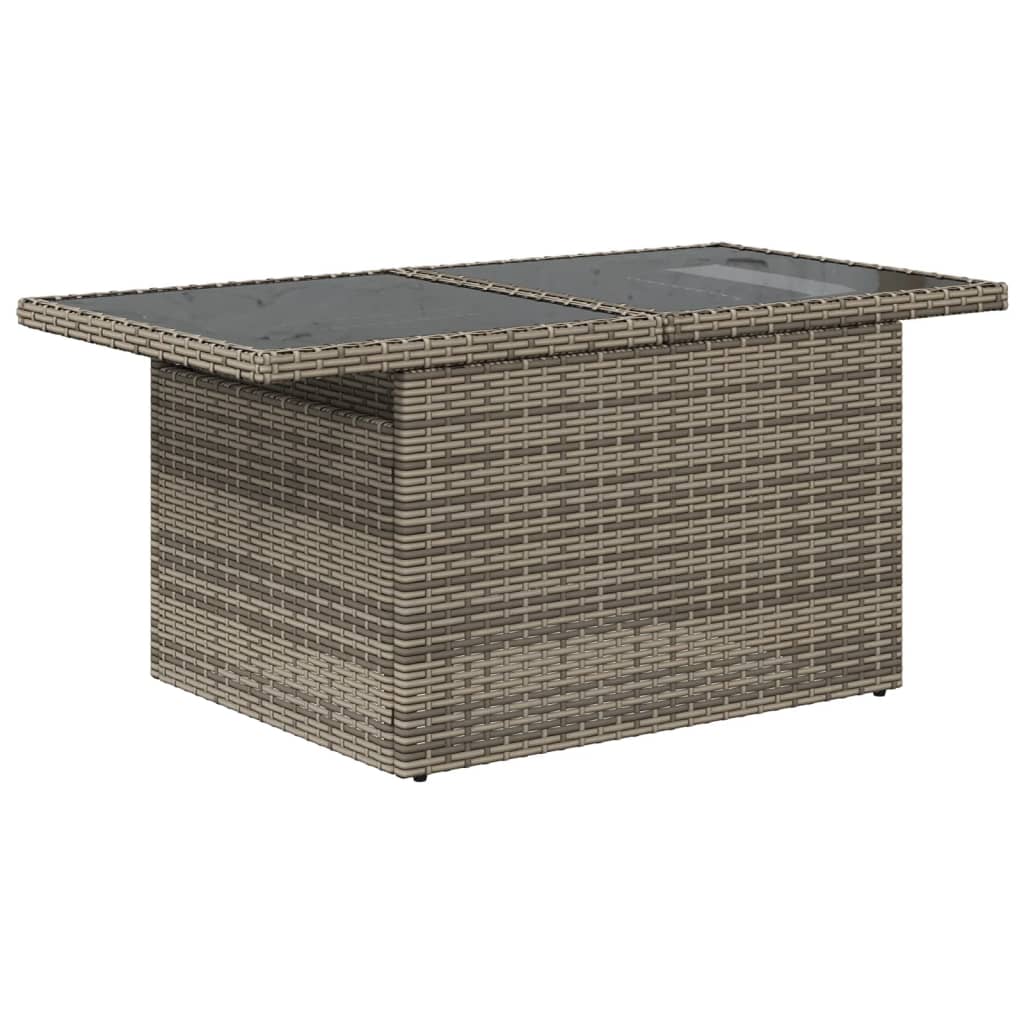 Set Divani da Giardino 5 pz con Cuscini Grigio in Polyrattan