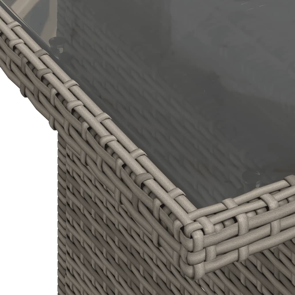 Set Divani da Giardino 6 pz con Cuscini Grigio in Polyrattan