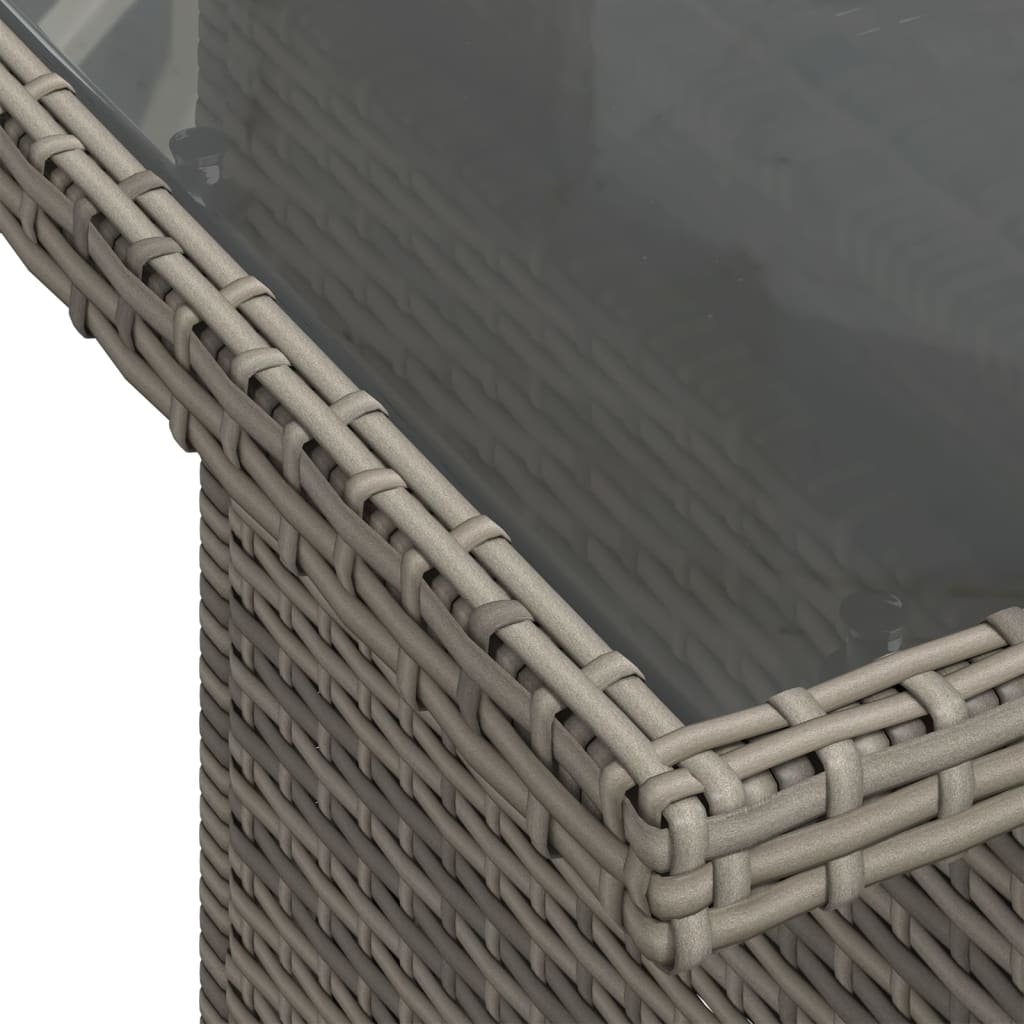 Set Divani da Giardino 6 pz con Cuscini Grigio in Polyrattan