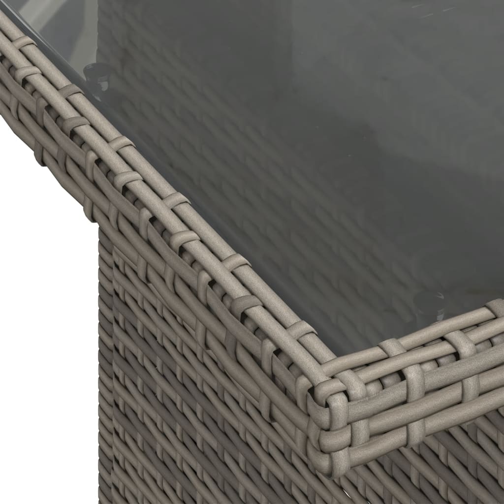Set Divani da Giardino 6 pz con Cuscini Grigio in Polyrattan