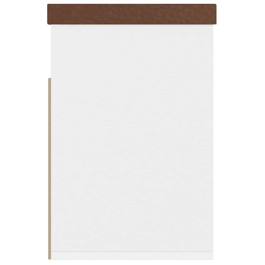 Panca Scarpe Cuscino Bianco Rovere Sonoma 80x30x47 Multistrato