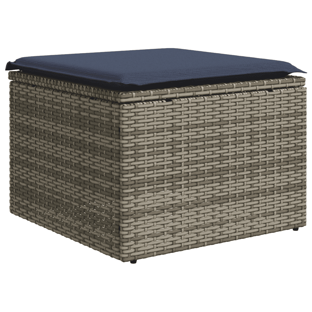 Set Divani da Giardino 6 pz con Cuscini Grigio in Polyrattan
