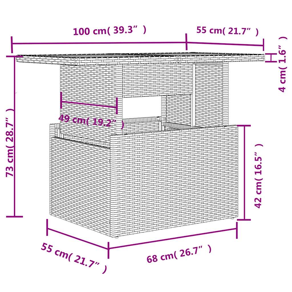 Set Divani da Giardino 6 pz con Cuscini Marrone in Polyrattan