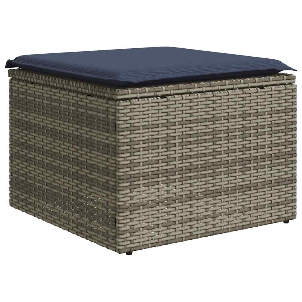 Set Divani da Giardino 6 pz con Cuscini Grigio in Polyrattan