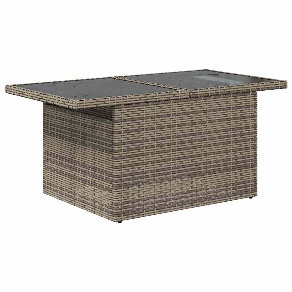 Set Divani da Giardino 5 pz con Cuscini Grigio in Polyrattan