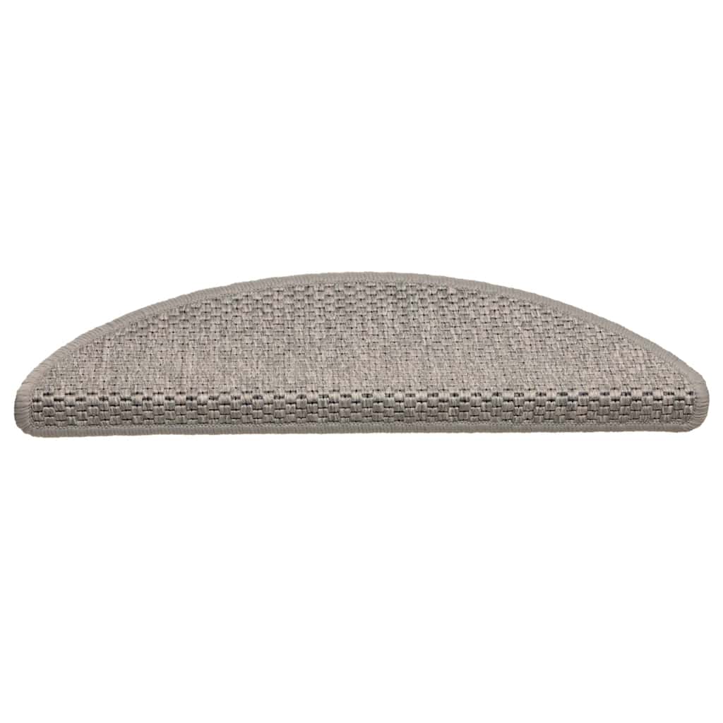 Tappeti Autoadesivi Scale Aspetto Sisal 15pz 56x17x3cm Argento