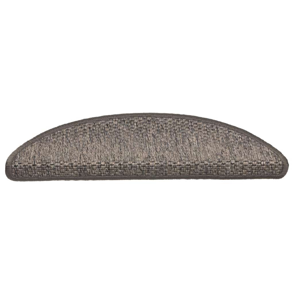 Tappeti Adesivi Scale Aspetto Sisal 15 pz 56x17x3cm Grigio e Beige