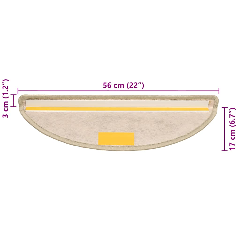 Tappeti Adesivi Scale Aspetto Sisal 15pz 56x17x3cm Verde Chiaro