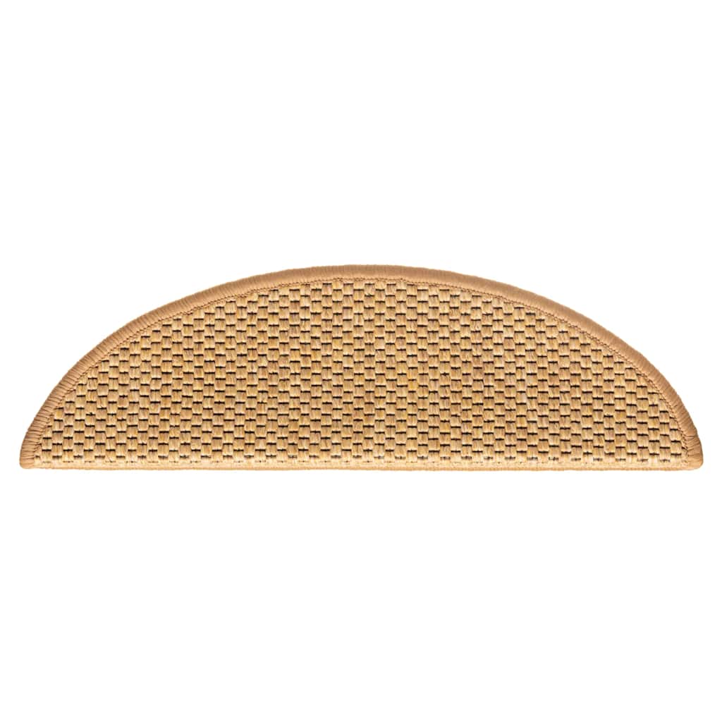 Tappeti Autoadesivi Scale Aspetto Sisal 15 pz 56x17x3 cm Sisal
