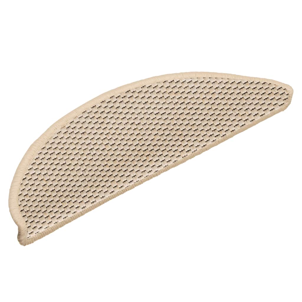 Tappeti Autoadesivi Scale Aspetto Sisal 15pz 56x17x3 cm Berbero