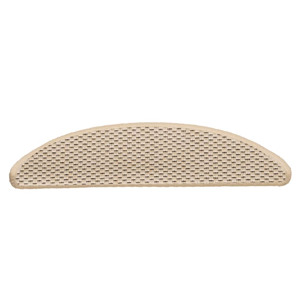 Tappeti Autoadesivi Scale Aspetto Sisal 15pz 56x17x3 cm Berbero