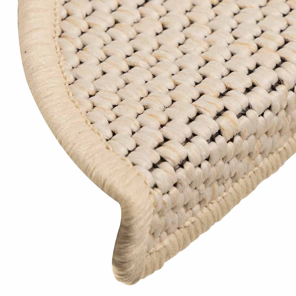 Tappeti Autoadesivi Scale Aspetto Sisal 15pz 56x17x3 cm Berbero