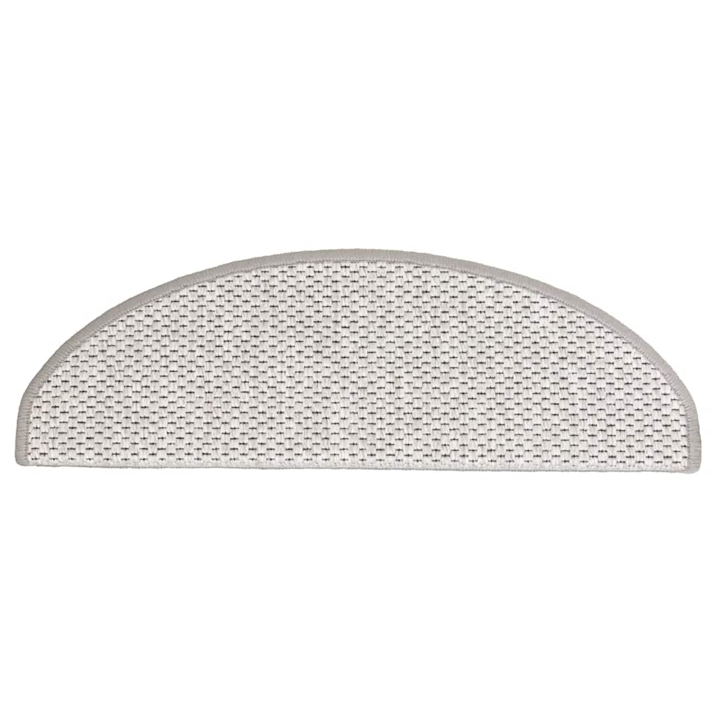 Tappeti Autoadesivi Scale Aspetto Sisal 15 pz 65x21x4cm Platino