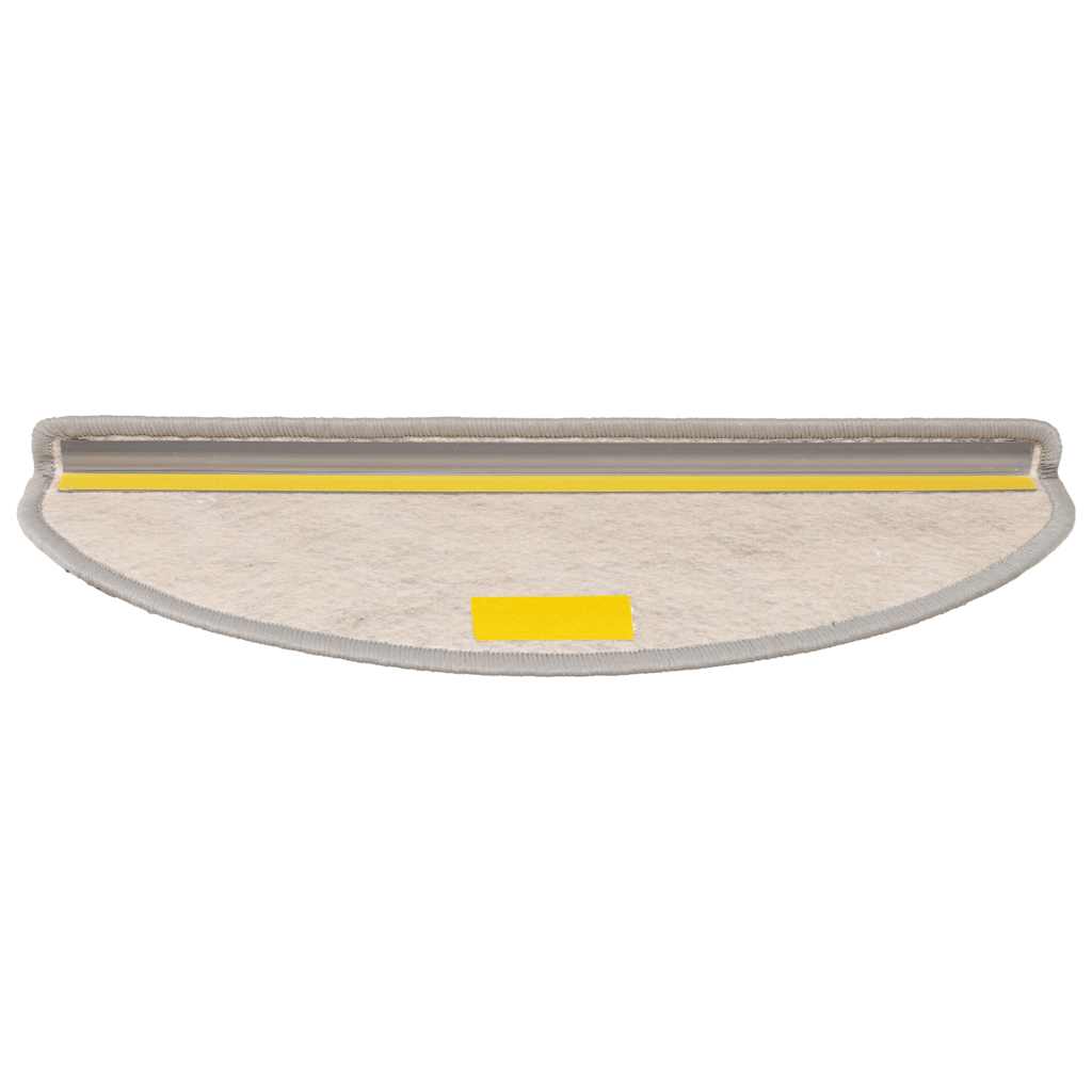 Tappeti Autoadesivi Scale Aspetto Sisal 15 pz 65x21x4cm Argento