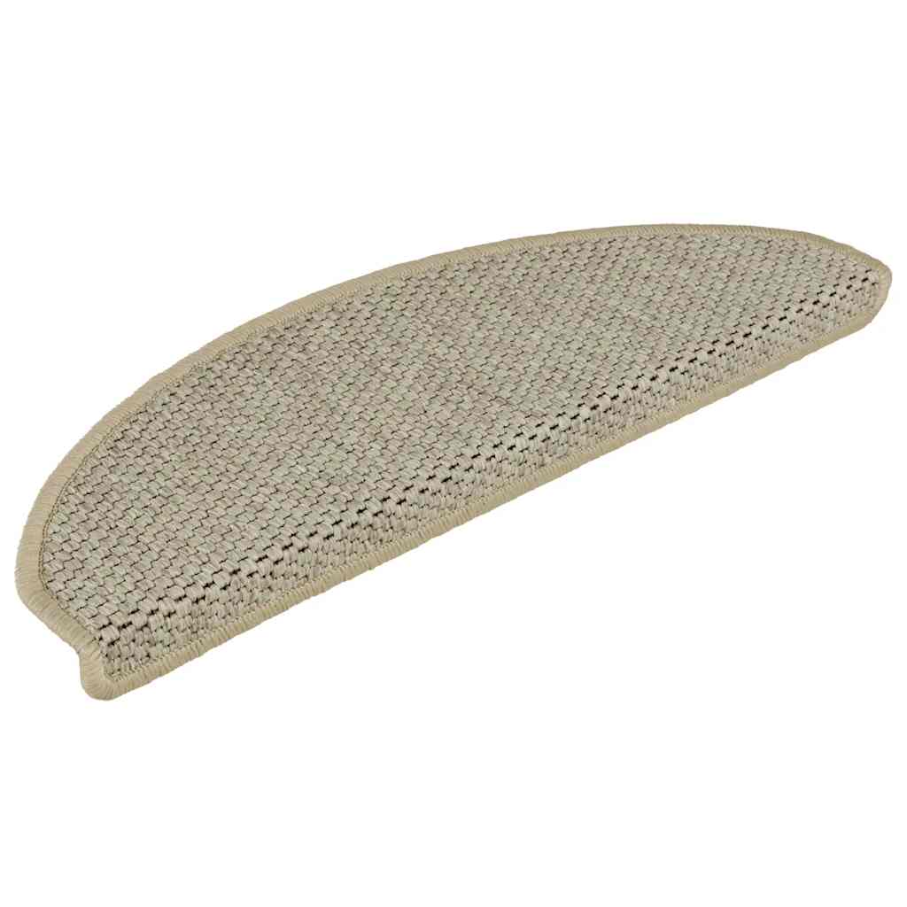 Tappeti Adesivi Scale Aspetto Sisal 15pz 65x21x4cm Verde Chiaro
