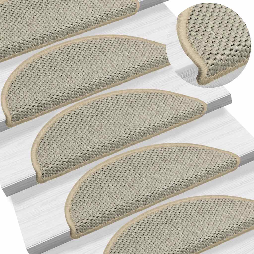 Tappeti Adesivi Scale Aspetto Sisal 15pz 65x21x4cm Verde Chiaro