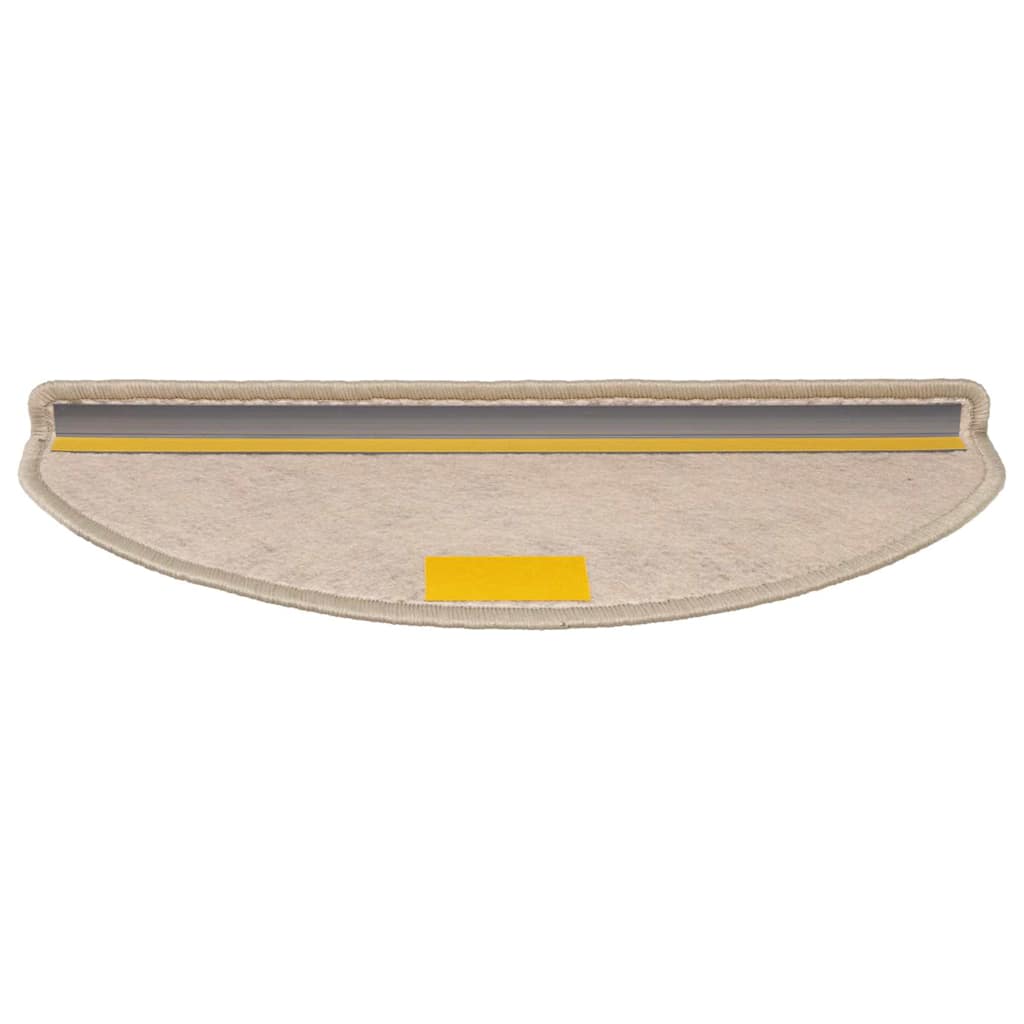 Tappeti Adesivi Scale Aspetto Sisal 15 pz 65x21x4cm Beige Scuro