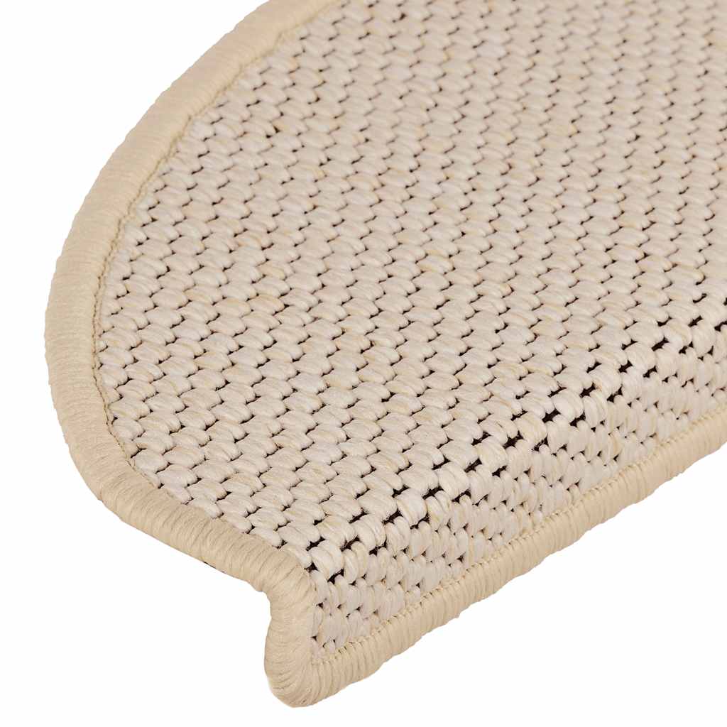 Tappeti Autoadesivi Scale Aspetto Sisal 15 pz 65x21x4cm Berbero